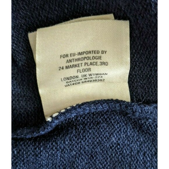 Moth Anthropologie Women Sweater Dress Navy Knit Hi-Lo Assimertic Size S - Picture 9 of 9